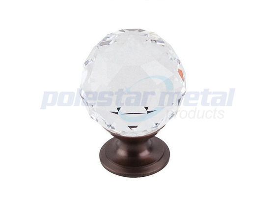 1-3/8 » boutons en alliage de zinc en bronze frottés par huile en cristal de Cabinet de traction d'anneau de diamètre